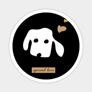 spread love design for dog lovers Magnet